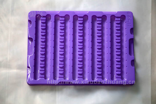 PVC紫色電子吸塑托盤